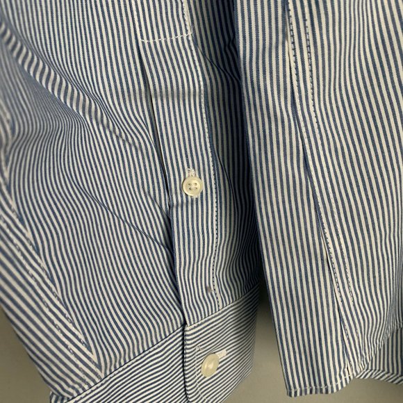L. L. Bean Striped Men's Wrinkle Resistant, Slim Fit Oxford Shirt, Size XL - Picture 3 of 8